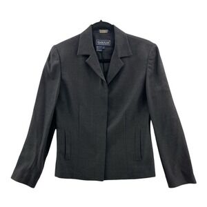 Harold's Wool Blazer Gray Career Business Made in Italy Size 2